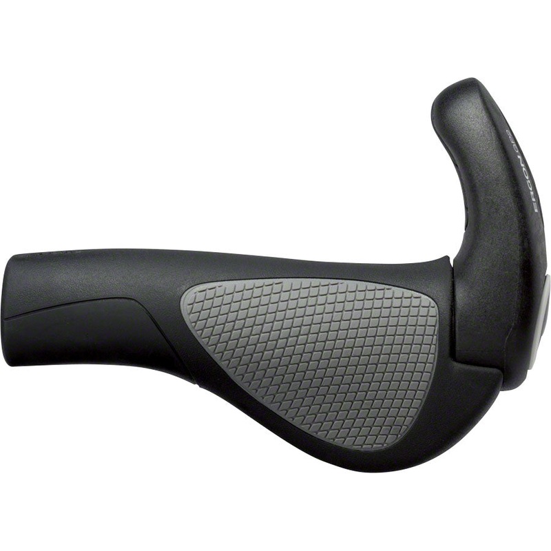 Ergon GP2 Grips – Black/Gray, Lock-On, Large