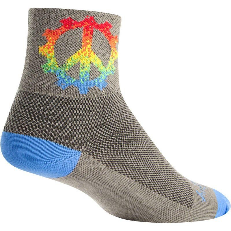 SockGuy Classic Peace Ring Socks – 3 Gray Small/Medium