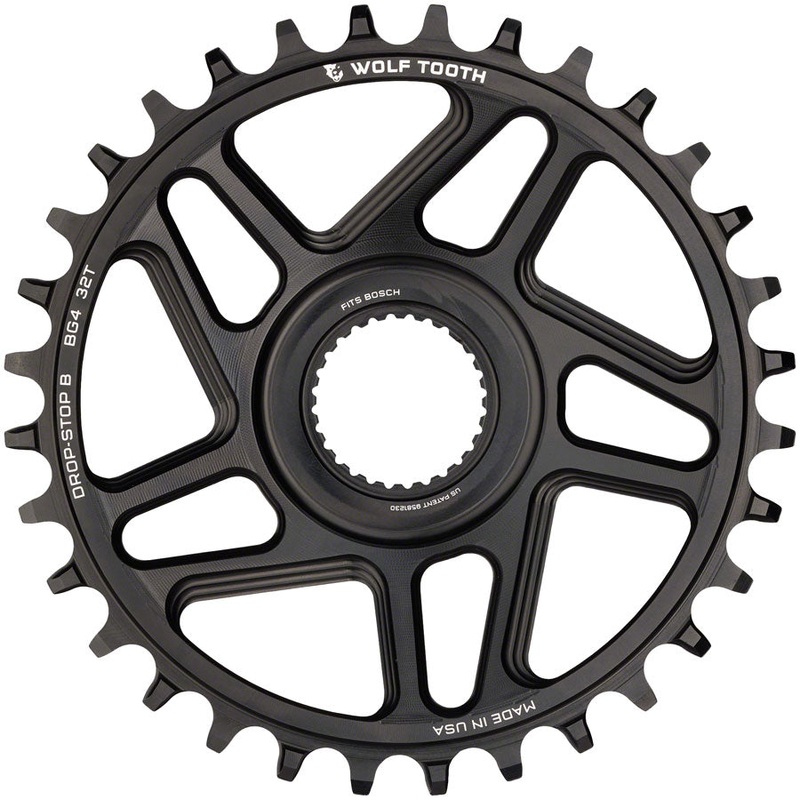 Wolf Tooth Bosch Gen 4 Direct Mount Chainring – Drop-Stop B 32t Black