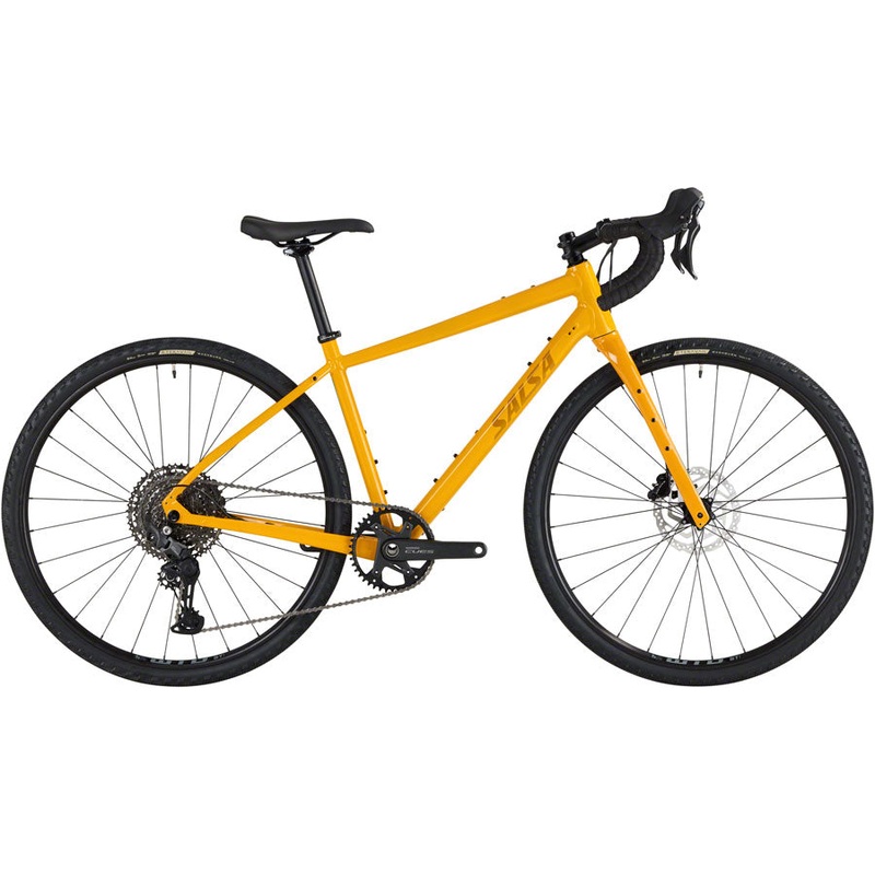 Salsa Journeyer Drop Bar Cues 1×11 Bike – 700c Aluminum Mustard 49cm