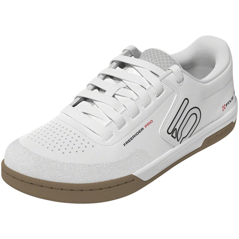 Five Ten Freerider Pro Flat Shoes – Mens FTWR White/Core Black/Red 11.5