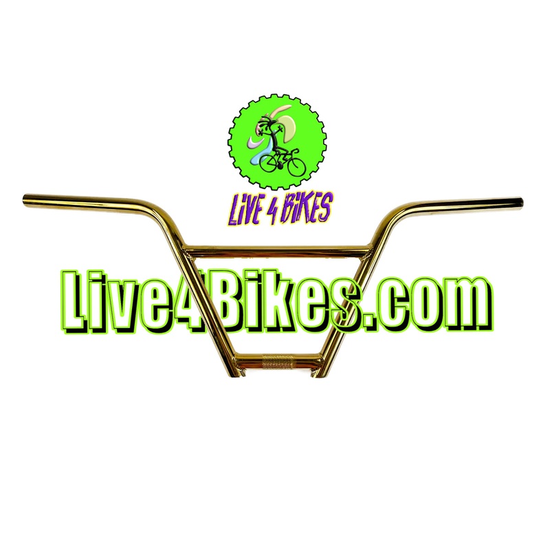 4 Piece 8.75 ” Chromoly BMX handlebar Gold  2 Wheel Gang – Live 4 Bikes
