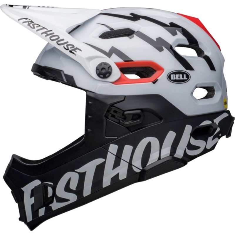 Bell Super DH Spherical Full Face Helmet – Fasthouse – Matt Gloss Black-White