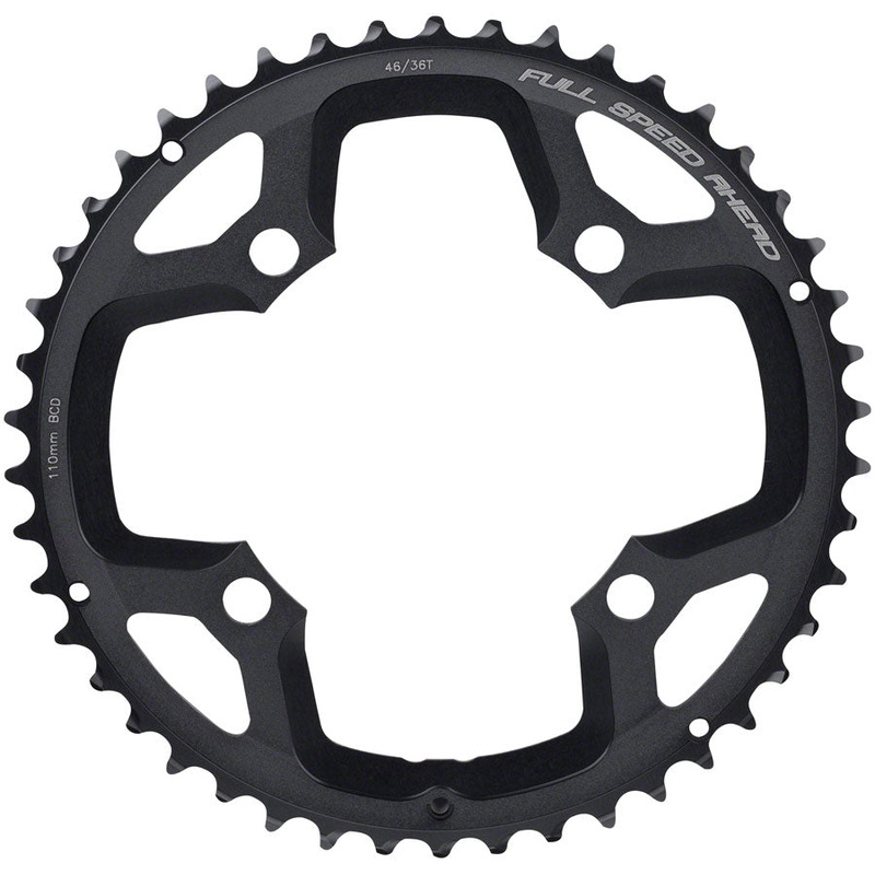 Full Speed Ahead Gossamer ABS Chainring – 46t 110 Full Speed Ahead ABS BCD 4-Bolt Aluminum N10/N11 BLK