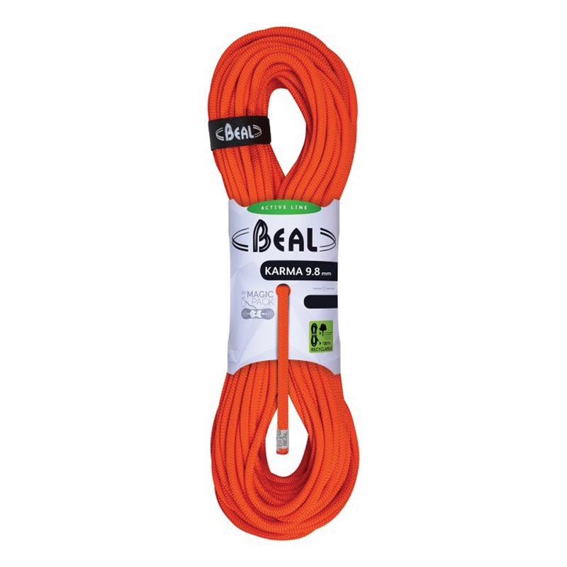 Beal Karma 9.8mm x 60m Orange Climbing Rope – Active Line/Classic