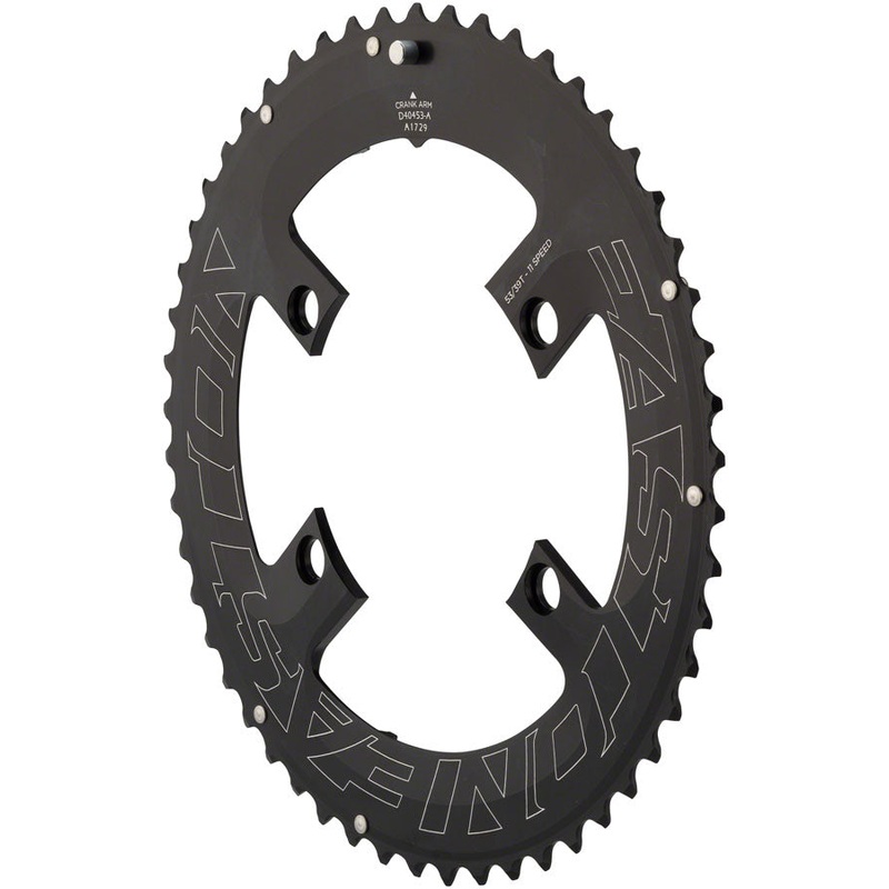 Easton Asymmetric Chainring: 4-Bolt, 11-Speed, 53t, Black
