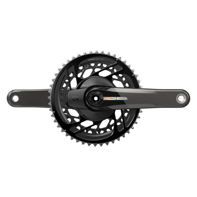 SRAM Force AXS Power Meter Crankset – 170mm 2x 12-Speed 46/33t Direct Mount DUB Spindle Interface Iridescent Gray D2