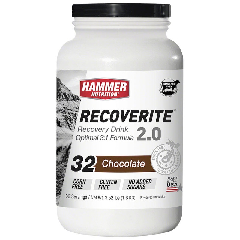 Hammer Nutrition Recoverite 2.0 Post-Workout Recovery Drinks  Gluten-Free, Electrolyte-Infused Sports Nutrition with Carbohydrate-Protein Balance
