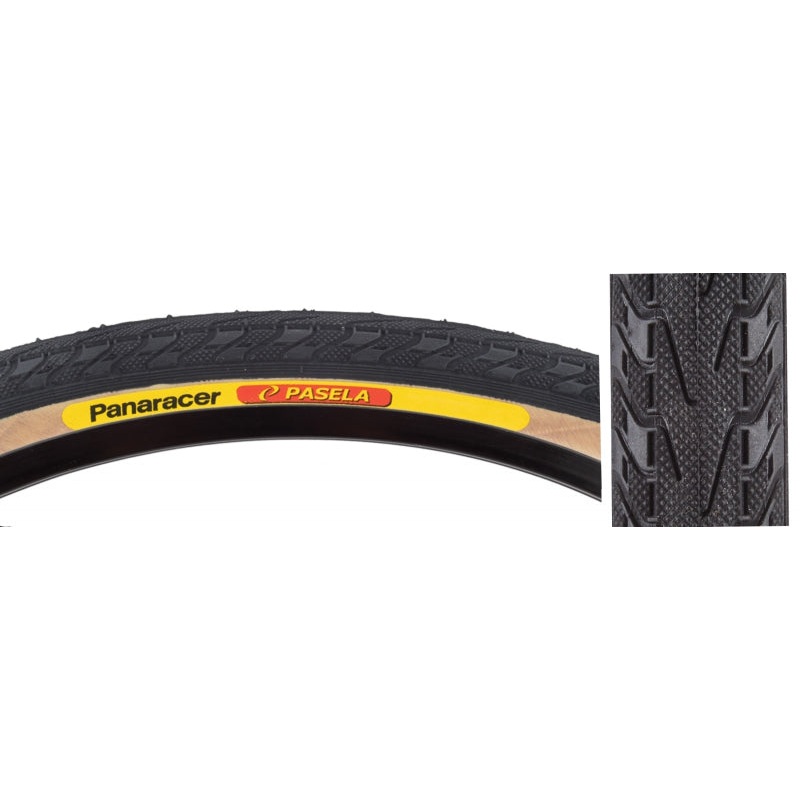 Panaracer Pasela Tire – 27 x 1-1/4 Clincher Wire Black/Tan 60tpi
