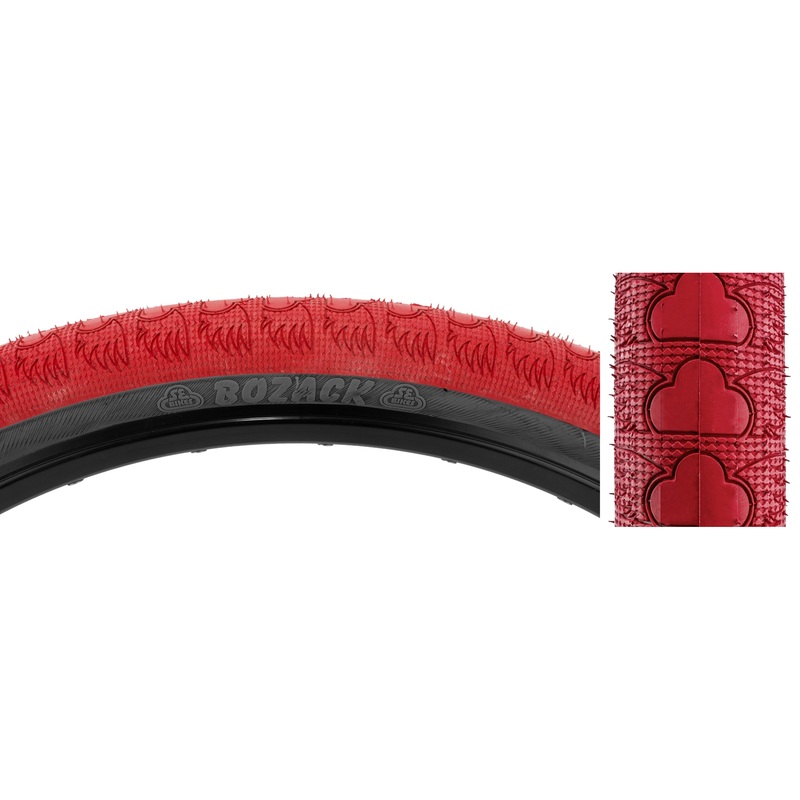 24×2.4 SE Racing Bozack BMX Tire – Red w/ Black Sidewall