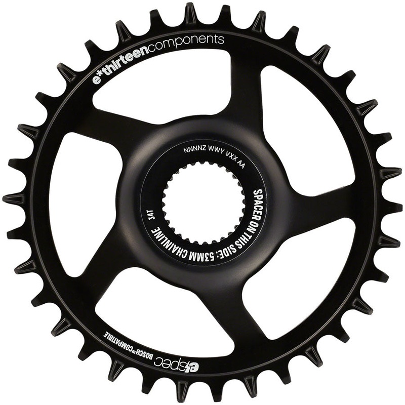 e*thirteen e*spec Steel Direct Mount Chainring – 34T, Bosch CX Gen4, CL 53/55 via Spacer, Black