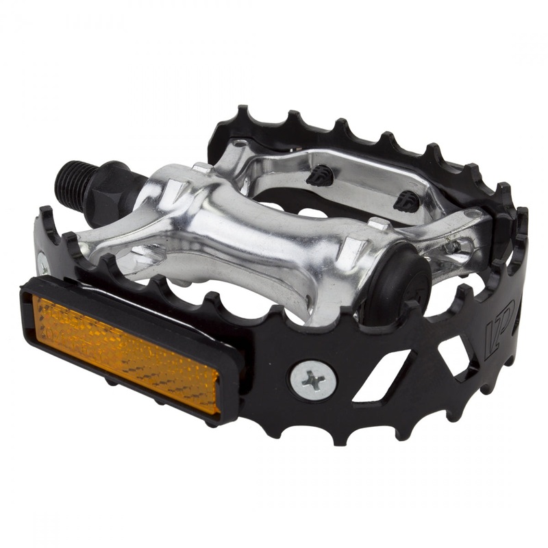 Black Ops 747 Bear Trap Caged Pedals 1/2″ Chromoly Spindle Aluminum Body Black