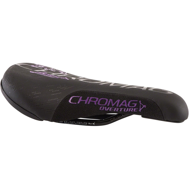 Chromag Overture Saddle 243 x 136mm Unisex 279g Black/Purple