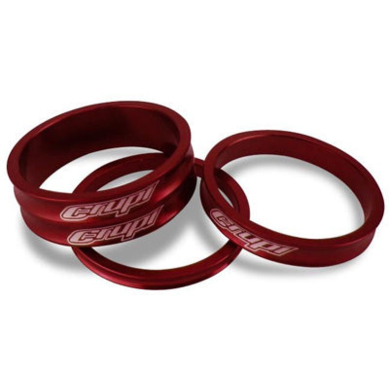 Crupi Aluminum Headset Spacers – Red