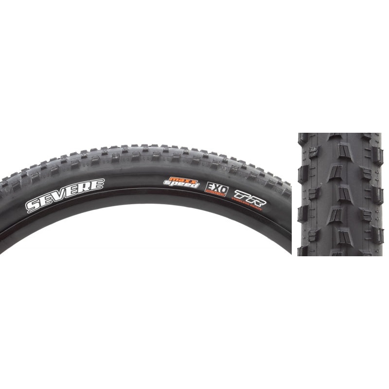 Maxxis Severe Tire – 29 x 2.25 Tubeless Folding Black MaxxSpeed EXO E-25