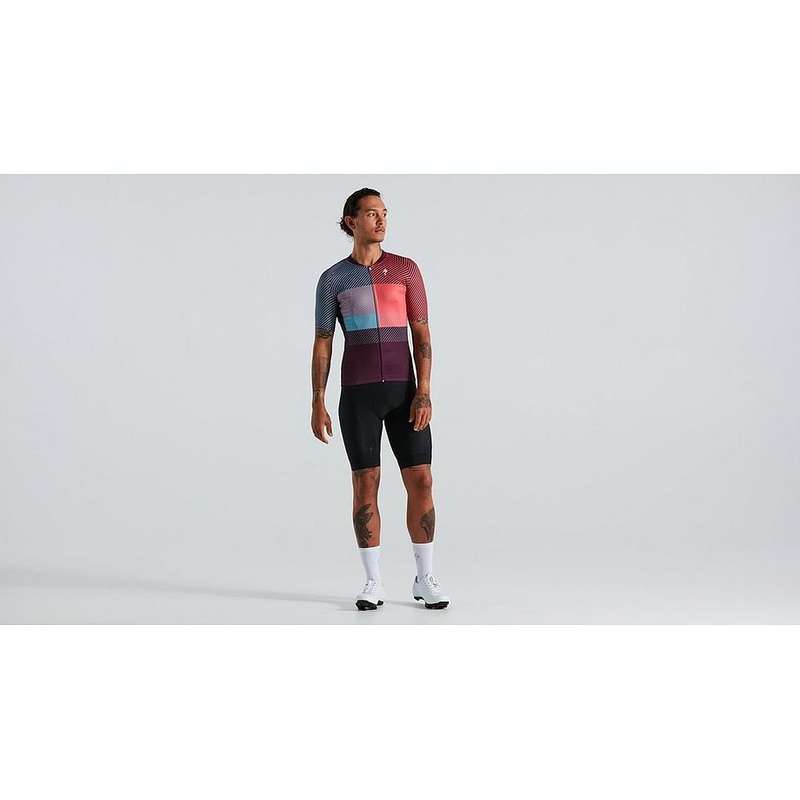 Specialized sl+ logo stripe jersey ss men vivid coral xl