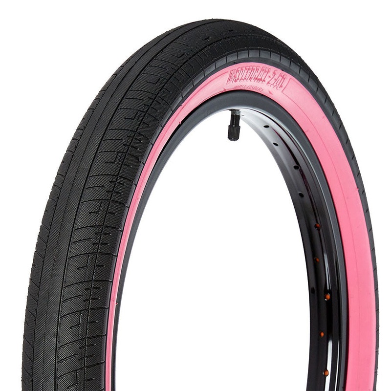 20×2.40 S&M Speedball BMX Tire – 110psi – Black w/ Pink Sidewall