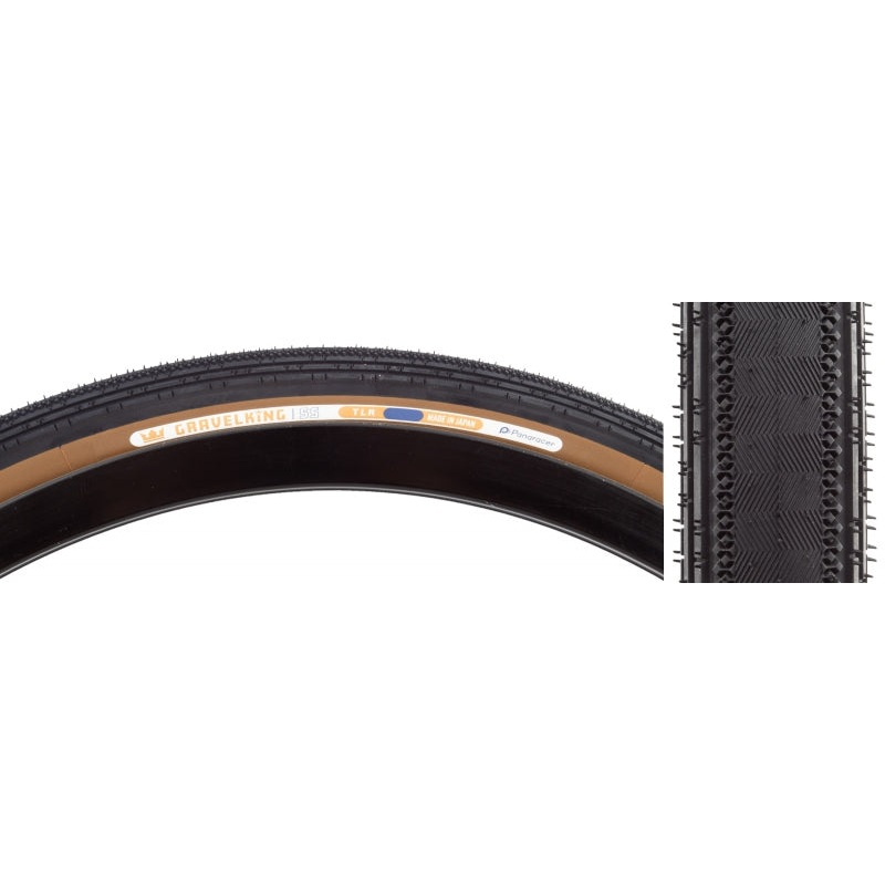 GravelKing SS Tire – 650b x 43 / 27.5 x 1.75 Tubeless Folding BLK/Brown