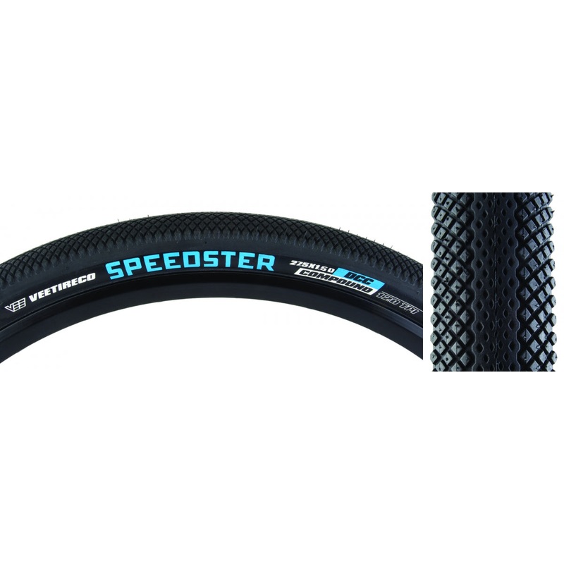 High-Performance Vee Speedster 27.5″ Folding and Tubeless Bicycle Tires – Durable, Reflective Sidewalls, Aramid Belting, & Superior Grip for BMX & Urban Riding