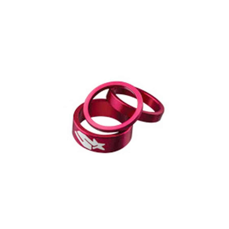 Spank Headset Spacer Kit 3/6/12mm Set – Red