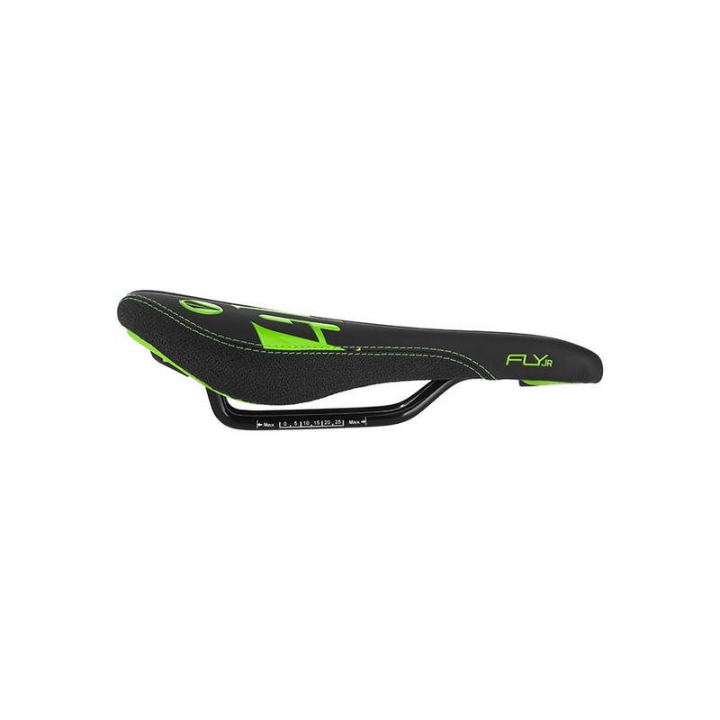 SDG Fly Jr Saddle Steel Rails – Blk/Green