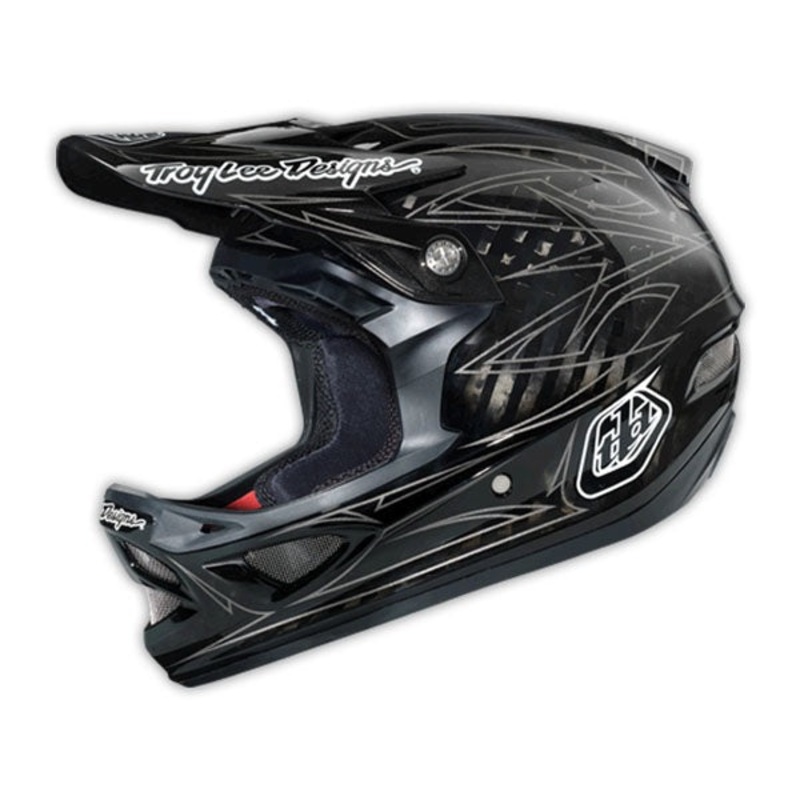Troy Lee 2015 D3 Pinstripe II Carbon Helmet-Black