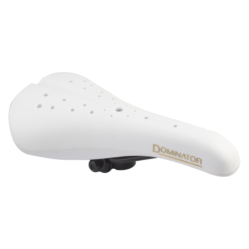 Viscount Dominator Railed Saddle / Plastic Seat – White