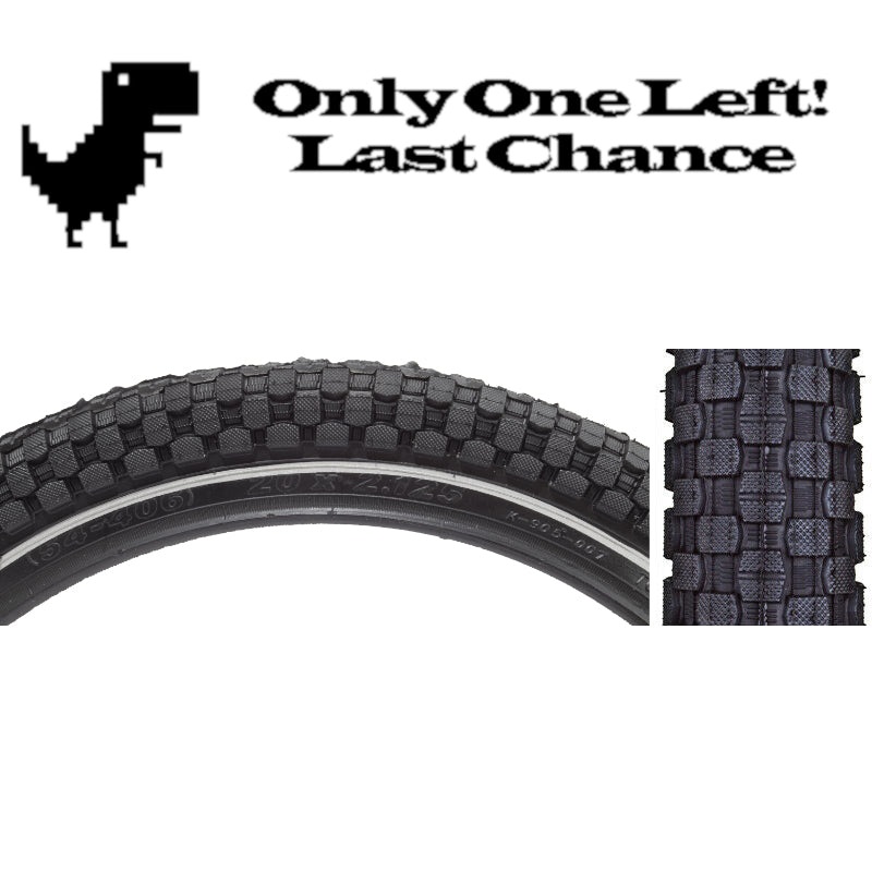 20×2.125 Kenda K-Rad BMX tire – Black w/ Reflective Stripe