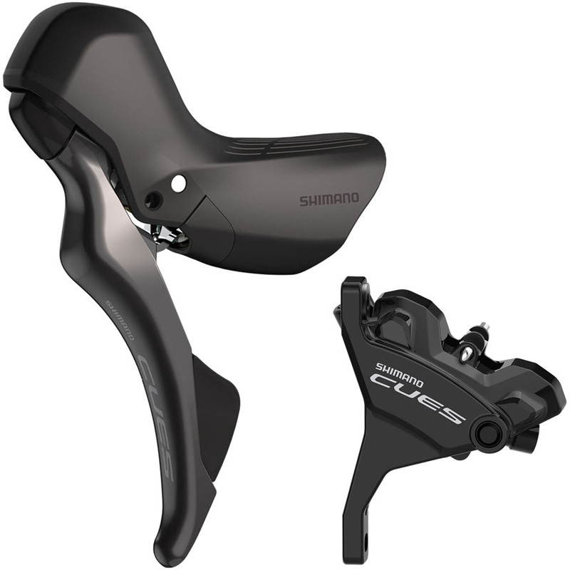 Shimano CUES ST-U6030 Shift/Brake Lever BR-U6030 Hydraulic Disc Brake Caliper – Left/Front 2x Flat Mount Caliper BLK