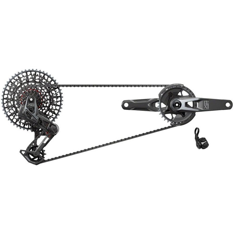 SRAM X0 T-Type Eagle Transmission Groupset – 165mm Crank, 32t Chainring, AXS POD Controller, 10-52t Cassette, Rear Derailleur, Chain