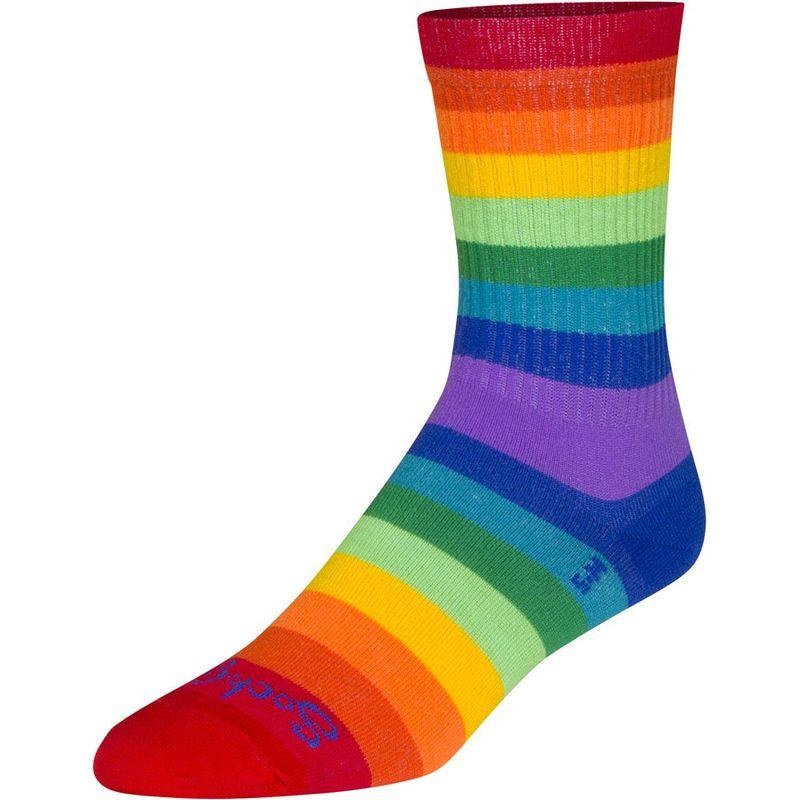 SockGuy Crew Fabulous Socks – 6 Rainbow Large/X-Large