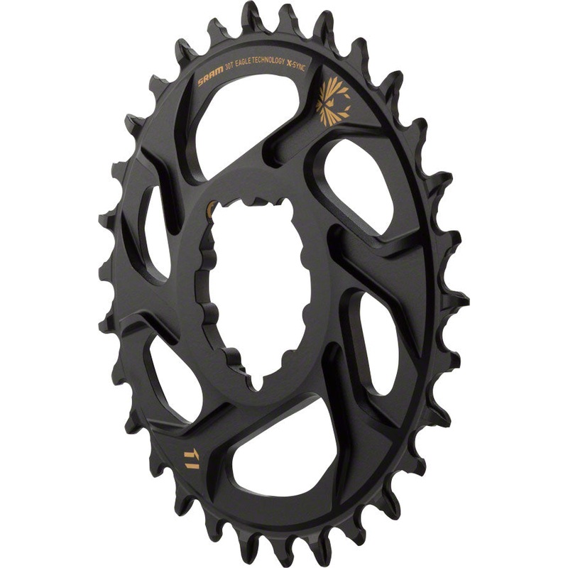 SRAM X-Sync 2 Eagle Direct Mount Chainring – 30 Tooth 3mm Boost Offset 12-Speed BLK Gold