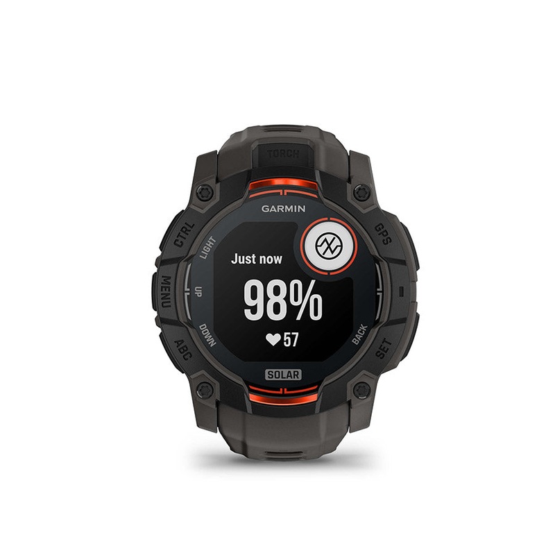 Garmin Instinct 3 GPS Smartwatch – 50mm Solar Black/Charcoal