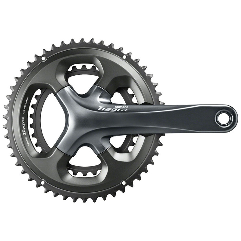 Shimano Tiagra FC-4700 Crankset – 170mm 10-Speed 50/34t 110 Asymmetric BCD Hollowtech II Spindle Interface Gray