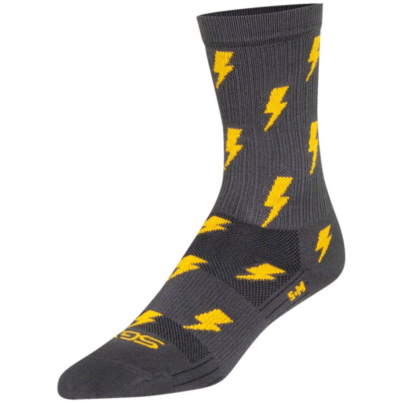 SockGuy SGX Lit Socks – 6″ Gray Small/Medium