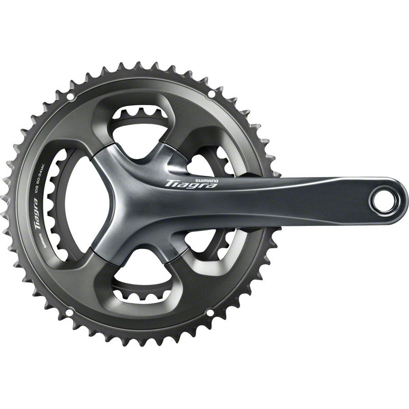 Shimano Tiagra FC-4700 Crankset – 172.5mm, 10-Speed, 52/36t, 110 Asymmetric BCD, Hollowtech II Spindle Interface, Gray