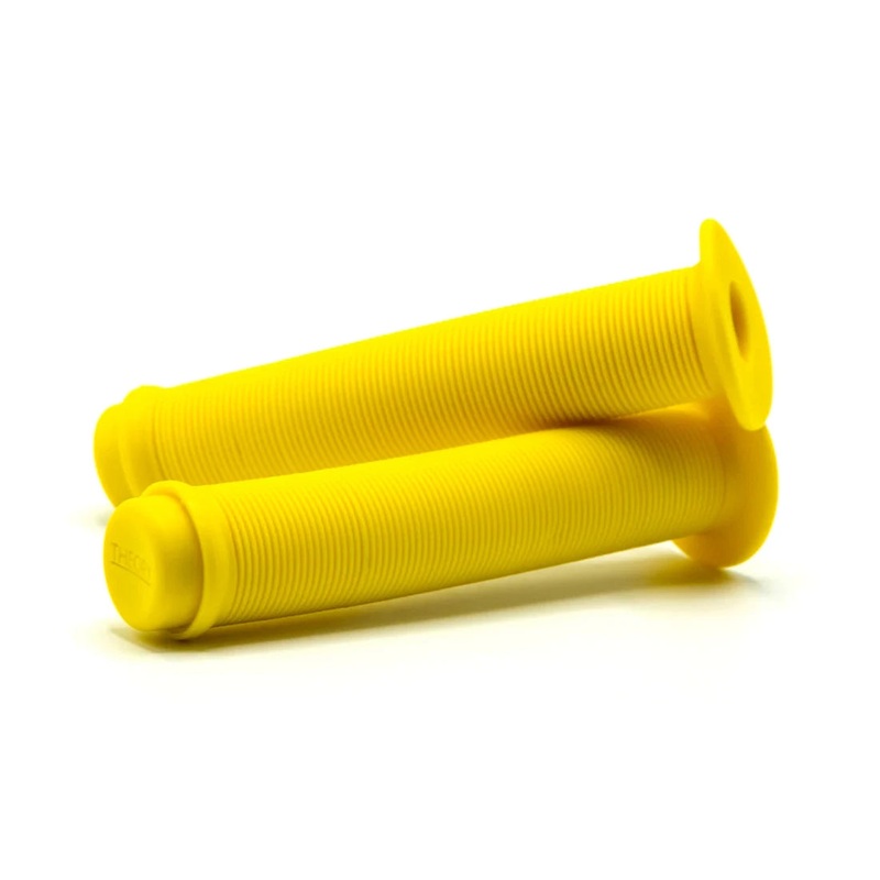Theory Data Grips w/ Bar Ends – Flanged – Yellow