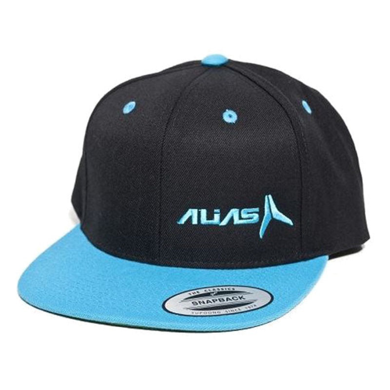 Alias Snap Back Hat-Black/Cyan Blue