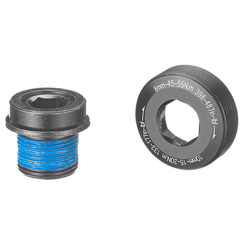 Samox ISIS Self-Extracting eBike Crank Spindle Bolt – M15x1mm 14mm Long M22x1mm Cap Left Hand Thread BLK