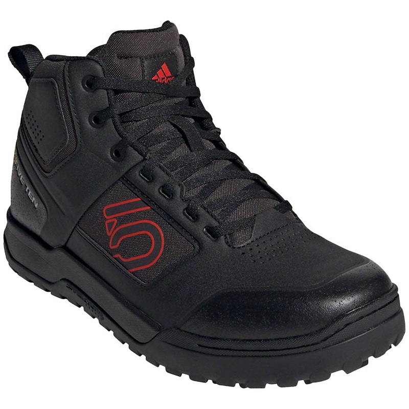 Five Ten Impact Pro Mid Flat Shoes  –  Mens Core Black/Red/Core Black 8.5