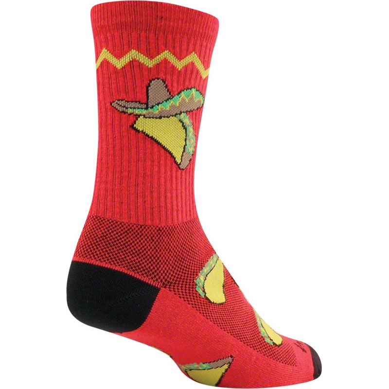 SockGuy Crew Taco Socks – 6″ Red Large/X-Large