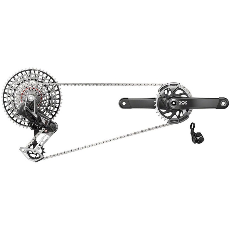 SRAM XX T-Type Eagle Transmission Groupset – 165mm Crank, 32t Chainring, AXS POD Controller, 10-52t Cassette, Rear Derailleur, Chain