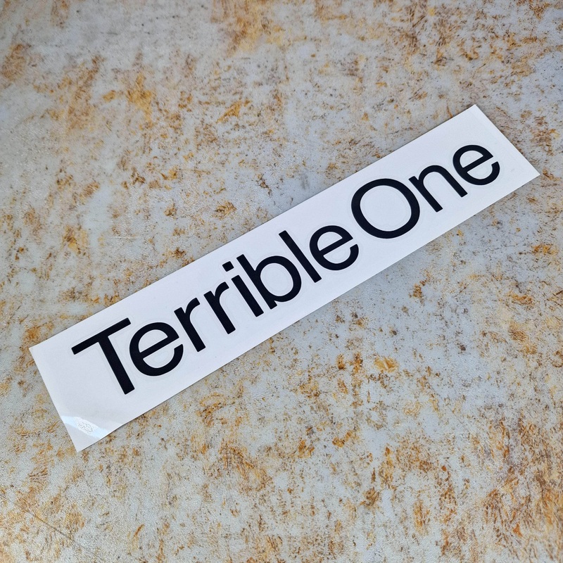 T1 Terrible One Barcode Die Cut Sticker