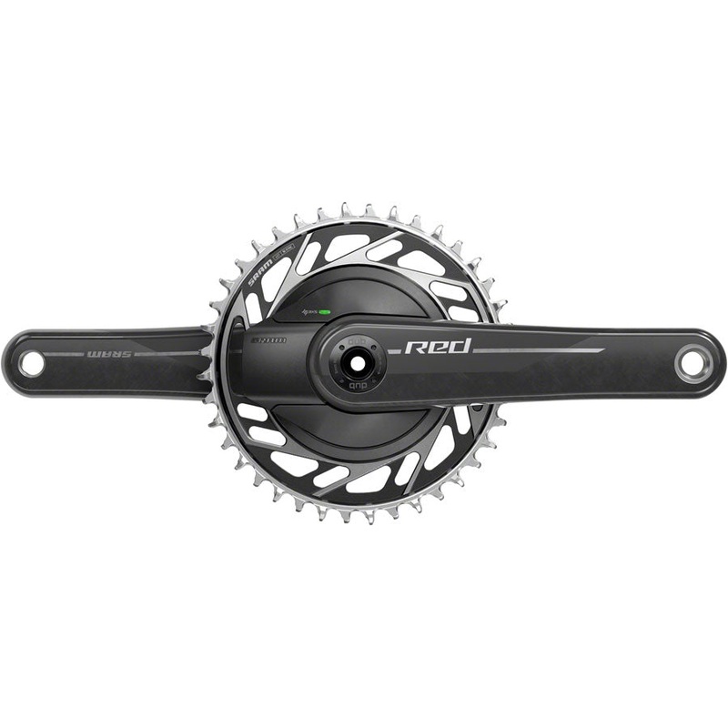 SRAM RED 1x XPLR AXS Power Meter Wide Crankset – 172.5mm 13-Speed 40t Threaded Mount 8-Bolt PM Spider DUB Spindle Natural Carbon E1