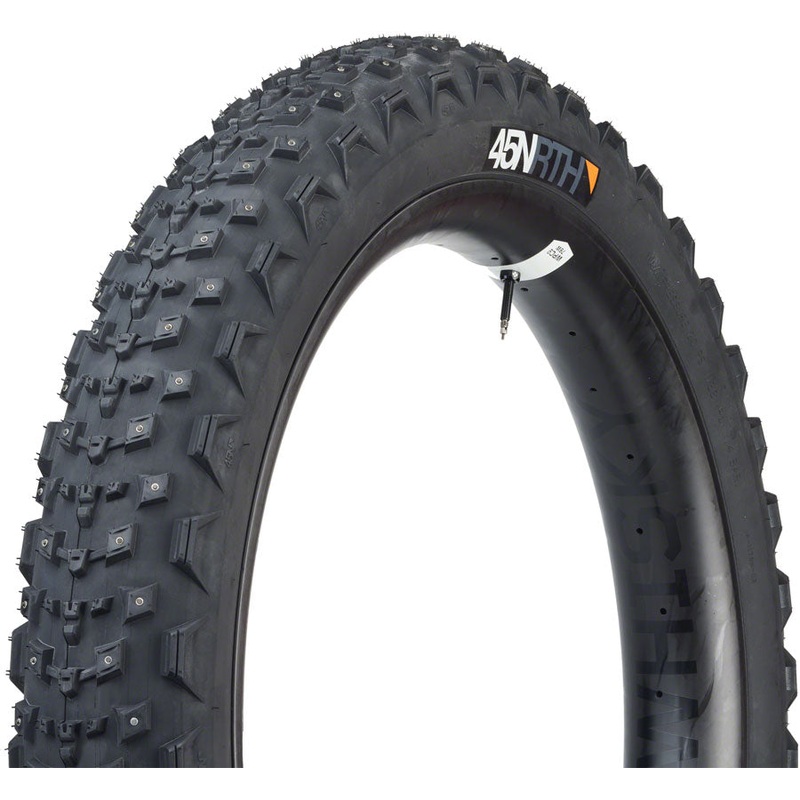 45NRTH Dillinger 4 Tire – 26 x 4.2 Tubeless Folding BLK 60 TPI 168 Carbide Steel Studs