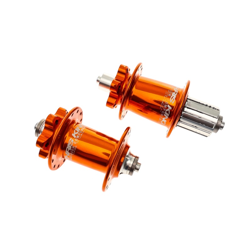 Chris King ISO Hub Set Shimano 11 Speed 9x100mm/10x135mm QR 28H 6-Bolt Orange