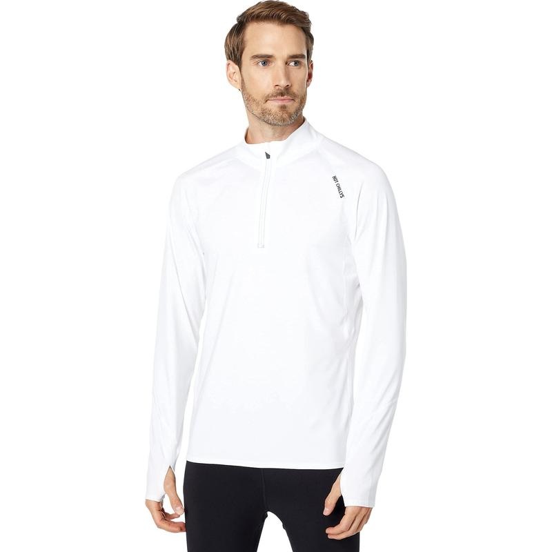 Hot Chillys Micro-Elite Chamois Zone Zip-T Mens White/White Large