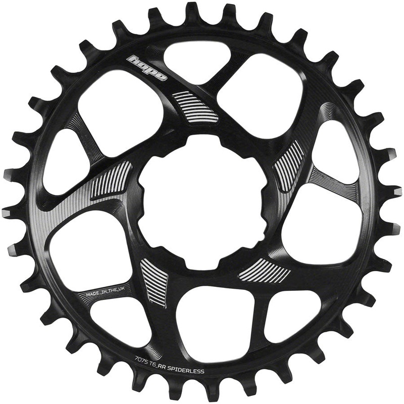 Hope Spiderless Retainer Chainring – 36t Hope Direct Mount R22 Black
