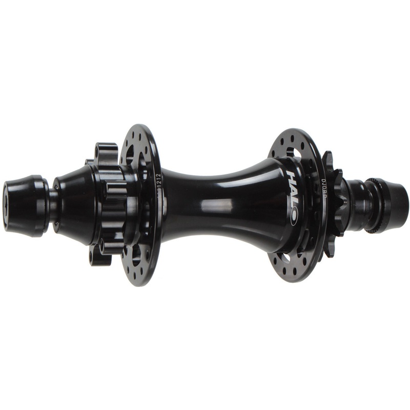 Halo DJD-SupaDrive Rear Hub Collection  Durable Aluminum, 32H, 6-Bolt Disc, Singlespeed/Dirt Jump, Black & Gray, High-Performance Cycling Components