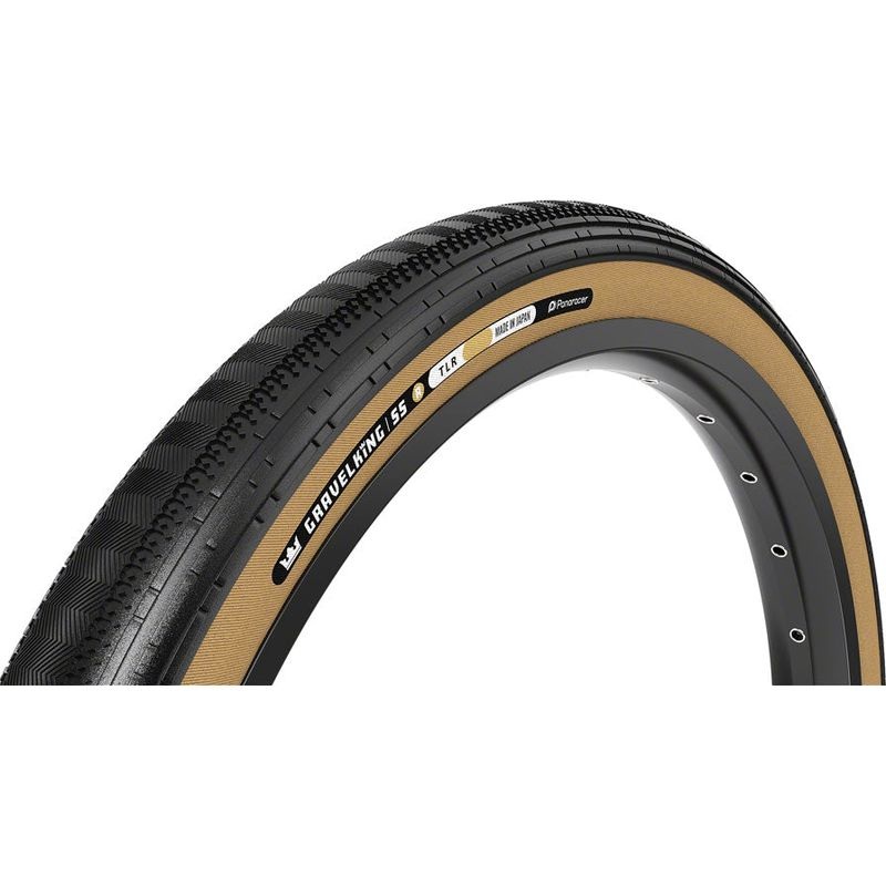 Panaracer GravelKing SS R Tire – 700 x 45 Tubeless Folding Black/Amber